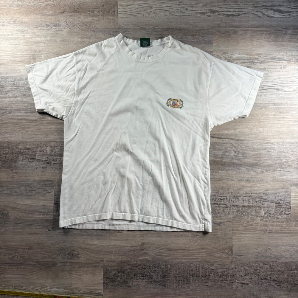 Pussers Rum West Indies T Shirt Mens XL White Graphic Cotton Short Sleeve Tee